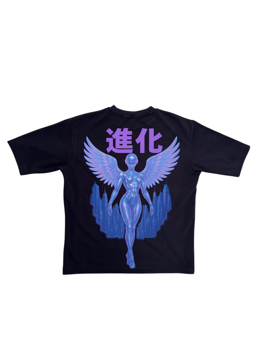 CYBER ANGEL TEE BLACK