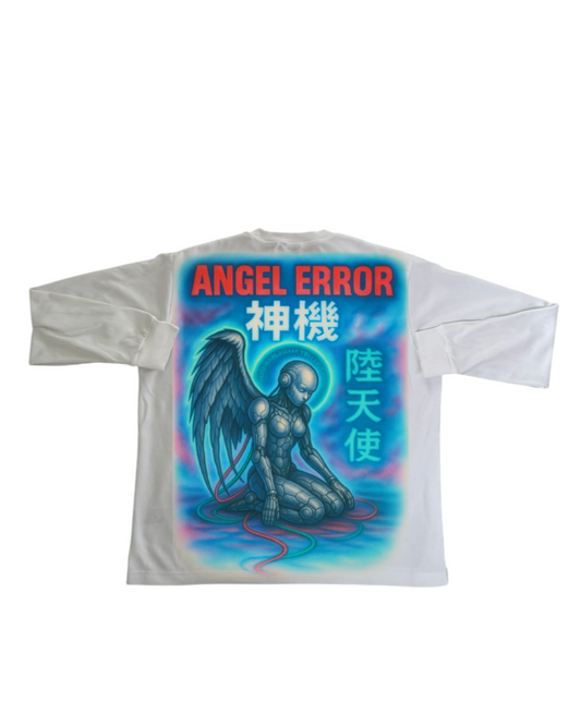 ANGEL ERROR LONG SLEEVE TOP Heavyweight WHITE