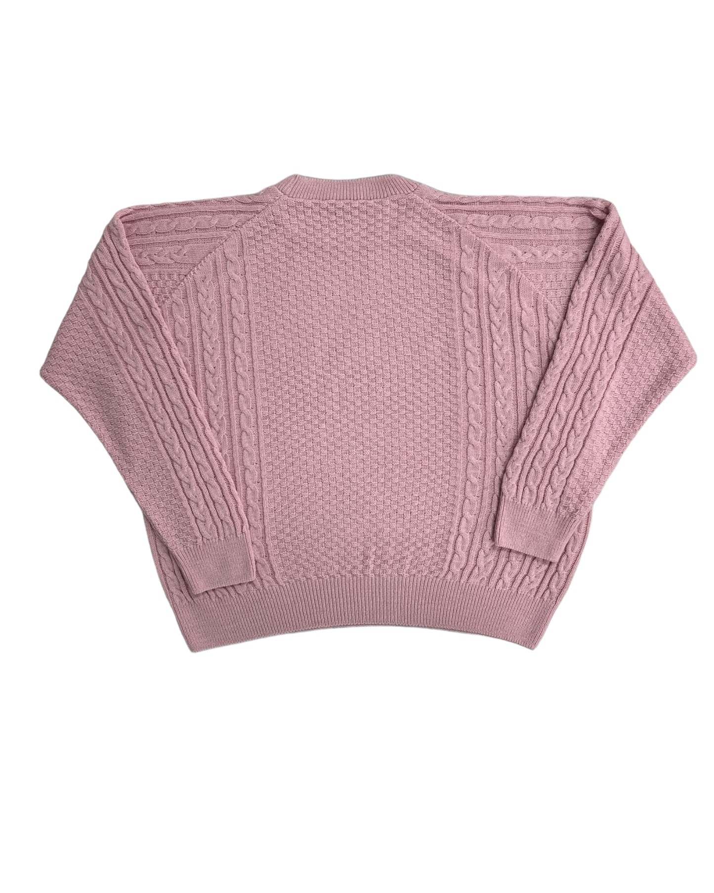 Cable Knit Sweater Pink